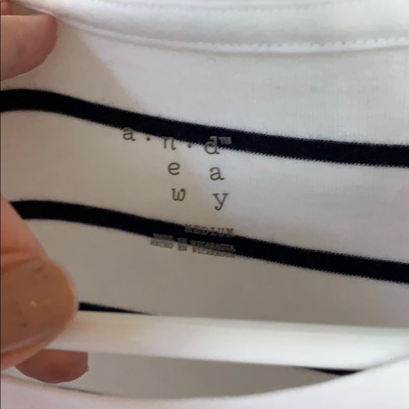 NWOT navy and white striped top - Picture 3 of 3